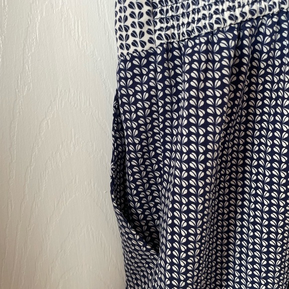 MANGO Navy and White Leaf Print Romper - Picture 9 of 11